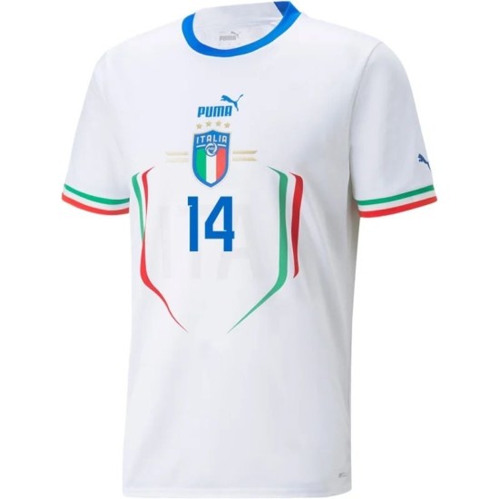 Federico Chiesa #14 Italia Maglia Trasferta Coppa del Mondo 2022