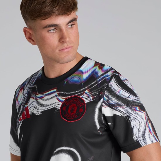 Donna Manchester United 2025/26 Terza Maglia Pre Match - Nero Donna Manchester United 2025/26 Terza Maglia Pre Match - Nero