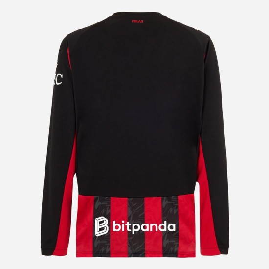 Uomo Milan Maglia Manica Lunga Casa 2025/26