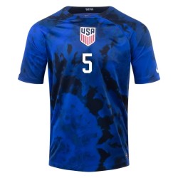 Antonee Robinson #5 USMNT Maglia Trasferta Coppa del Mondo 2022 Antonee Robinson #5 USMNT Maglia Trasferta Coppa del Mondo 2022