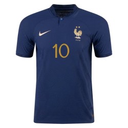Kylian Mbappe #10 Francia Maglia Casa Coppa del Mondo 2022