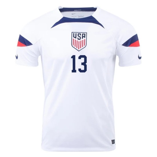 Maglia Casa Jordan Morris #13 USMNT Coppa del Mondo 2022