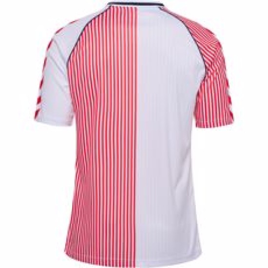 Maglia retrò Danimarca 86 - bianca donna Maglia retrò Danimarca 86 - bianca donna