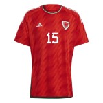 Ethan Ampadu #15 Galles Maglia Casa Coppa del Mondo 2022 Ethan Ampadu #15 Galles Maglia Casa Coppa del Mondo 2022