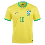 Maglia Casa Neymar #10 Brasile Coppa del Mondo 2022