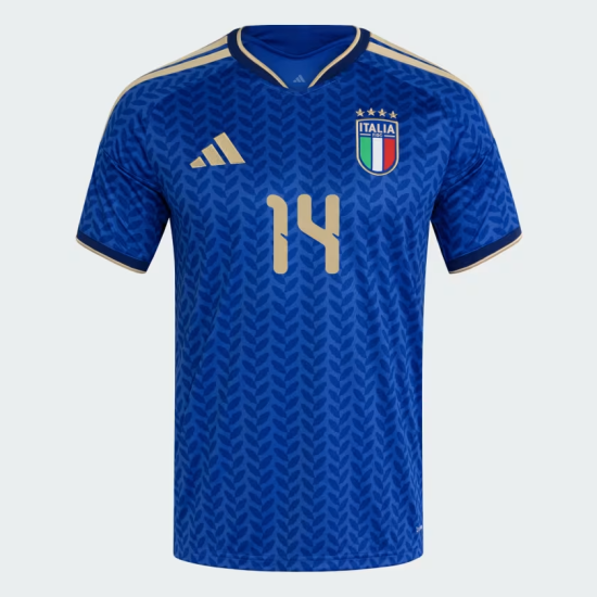 Maglia Ufficiale Casa Italia 2026 Uomo CHIESA #14 Maglia Ufficiale Casa Italia 2026 Uomo CHIESA #14