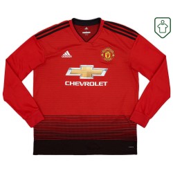Maglia retrò casa manica lunga uomo Manchester United 2018/19 Lukaku #9