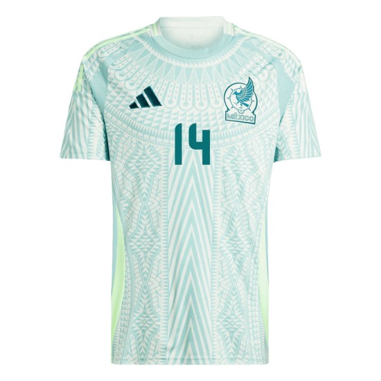 Maglia Trasferta Javier Hernandez Chicharito #14 Messico Copa America 2024 Maglia Trasferta Javier Hernandez Chicharito #14 Messico Copa America 2024