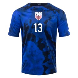 Jordan Morris #13 USMNT Maglia Trasferta Coppa del Mondo 2022 Jordan Morris #13 USMNT Maglia Trasferta Coppa del Mondo 2022