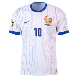 Maglia Versione Giocatore Trasferta Kylian Mbappe #10 Francia EURO 2024