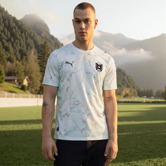 Maglia Mondiali 2026 Trasferta Austria Bambino Maglia Mondiali 2026 Trasferta Austria Bambino