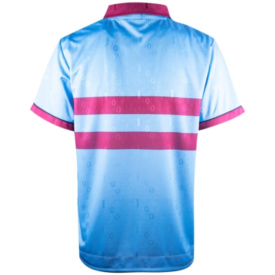 Maglia retrò trasferta anniversario uomo West Ham United 1995 celeste