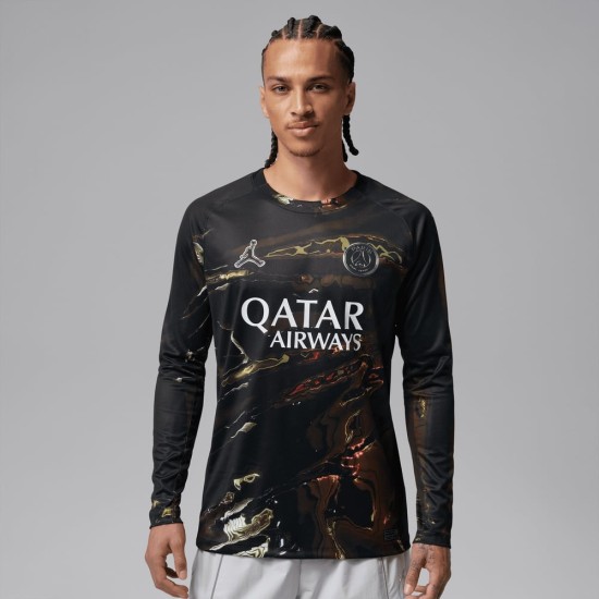 Bambino PSG 2025/26 Maglia Jordan Night Edition Maniche Lunghe Bambino PSG 2025/26 Maglia Jordan Night Edition Maniche Lunghe