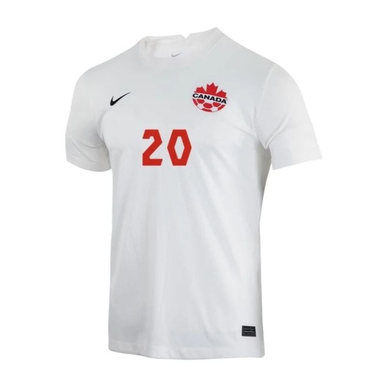 Jonathan David #20 Canada Maglia Trasferta Coppa del Mondo 2022
