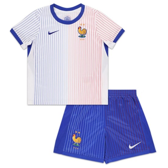 Maglia+Pantaloncini Trasferta Bambini Francia EURO 2024 Maglia+Pantaloncini Trasferta Bambini Francia EURO 2024