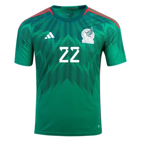 Hirving Lozano #22 Messico Maglia Casa Coppa del Mondo 2022 Hirving Lozano #22 Messico Maglia Casa Coppa del Mondo 2022