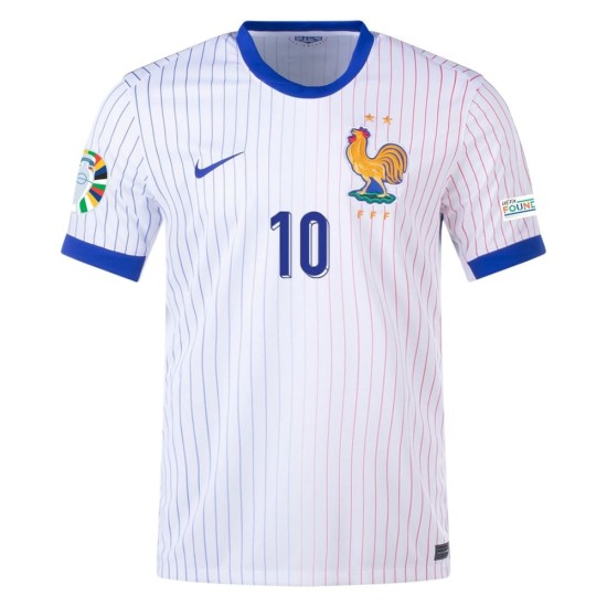 Maglia Trasferta Kylian Mbappe #10 Francia EURO 2024