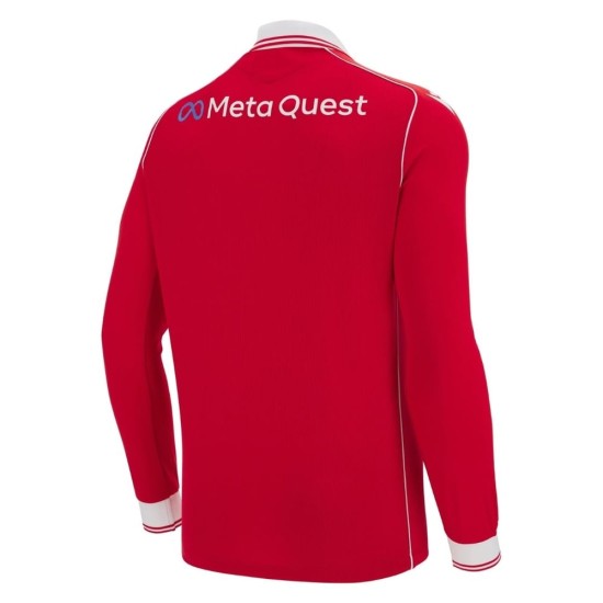 Maglia da casa manica lunga 2025/26 del Wrexham AFC da uomo