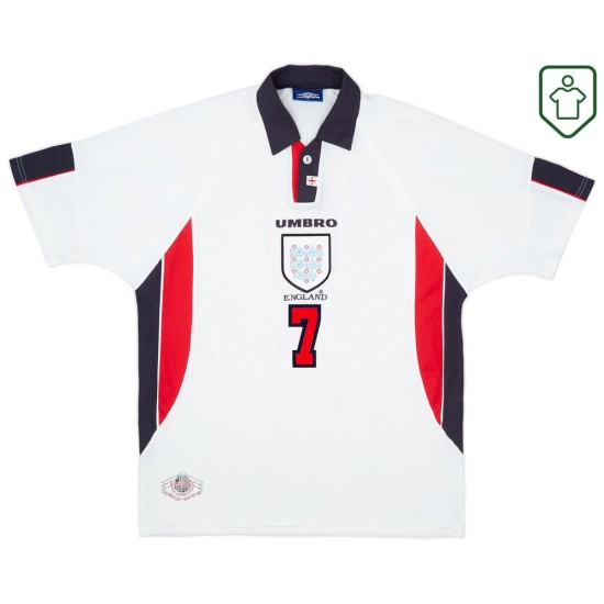 Maglia retrò Inghilterra 1997/99 casa da uomo Beckham #7