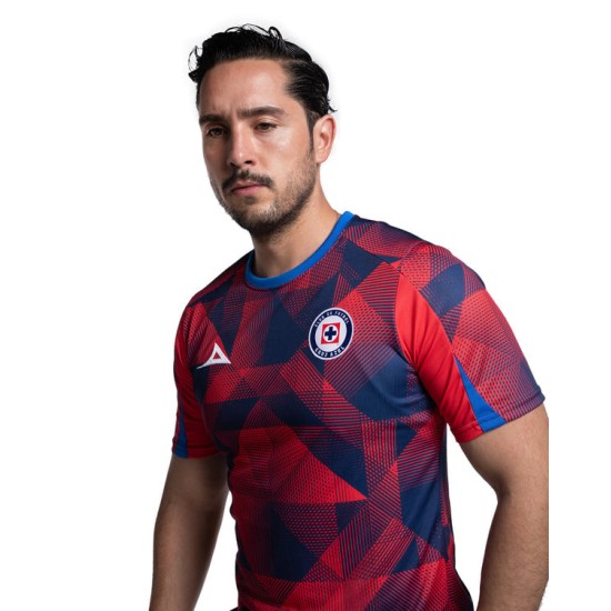 Maglia Bambino Cruz Azul Terza Riscaldamento 2025/26 – Rosso/Blu Navy