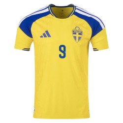 Maglia Autentica Home Svezia 2026 Uomo ISAK #9 Maglia Autentica Home Svezia 2026 Uomo ISAK #9