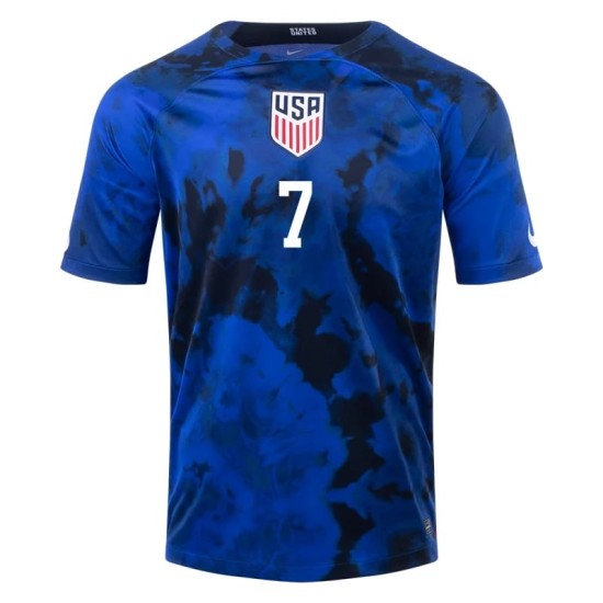 Giovanni Reyna #7 USMNT Maglia Trasferta Coppa del Mondo 2022