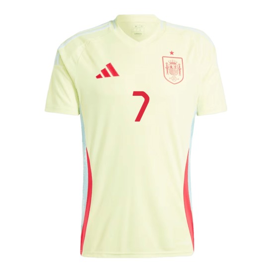Maglia Trasferta Alvaro Morata #7 Spagna EURO 2024