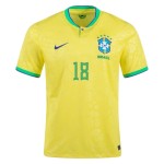 Gabriel Jesus #18 Brasile Maglia Casa Coppa del Mondo 2022