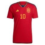 Maglia Casa Pedri #10 Spagna Coppa del Mondo 2022