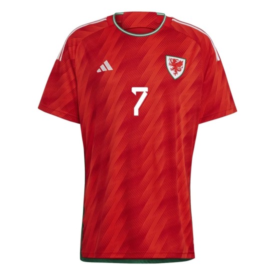 Joe Allen #7 Galles Maglia Casa Coppa del Mondo 2022