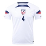 Tyler Adams #4 USMNT Maglia Casa Coppa del Mondo 2022