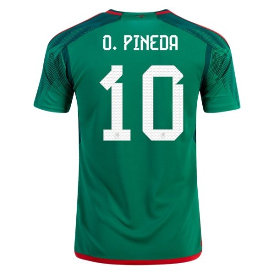 Orbelin Pineda #10 Messico Maglia Casa Coppa del Mondo 2022 Orbelin Pineda #10 Messico Maglia Casa Coppa del Mondo 2022