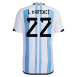 Lautaro Martinez #22 Argentina Maglia Casa Coppa del Mondo 2022