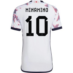 Takumi Minamino #10 Giappone Maglia Trasferta Coppa del Mondo 2022
