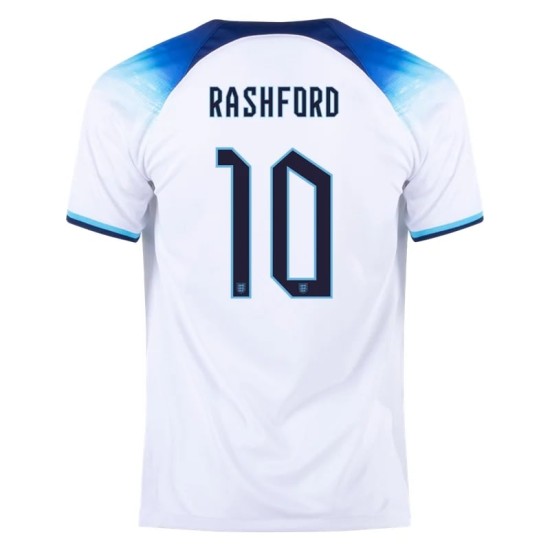 Marcus Rashford #10 Inghilterra Maglia Casa Coppa del Mondo 2022