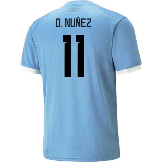 Darwin Nunez #11 Uruguay Maglia Casa Coppa del Mondo 2022