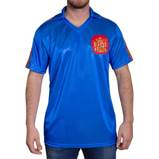 Maglia retrò Spagna 1982 Mondiale - blu bambino