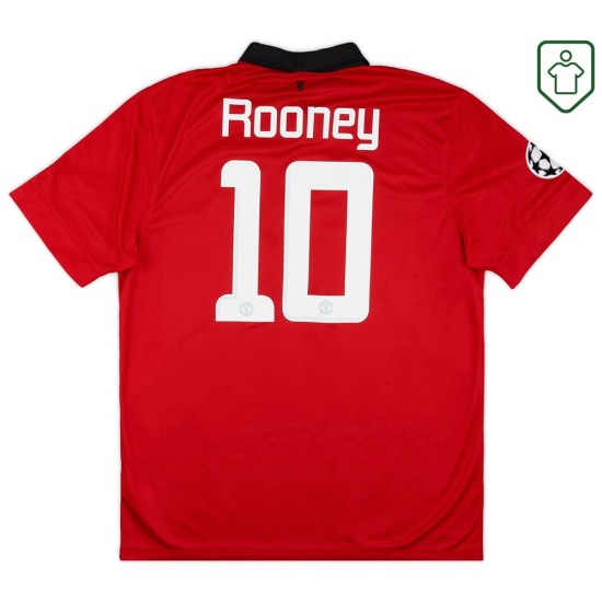 Maglia retrò casa Champions League uomo Manchester United 2013/14 Rooney #10
