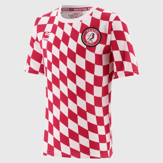 Maglietta di riscaldamento da casa bambini Bristol City 2024/25