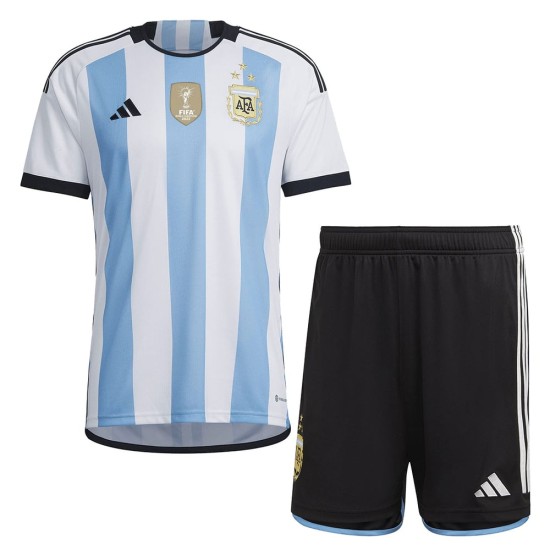 Bambini Argentina Maglia Casa+Pantaloncini Coppa del Mondo 2022 Bambini Argentina Maglia Casa+Pantaloncini Coppa del Mondo 2022