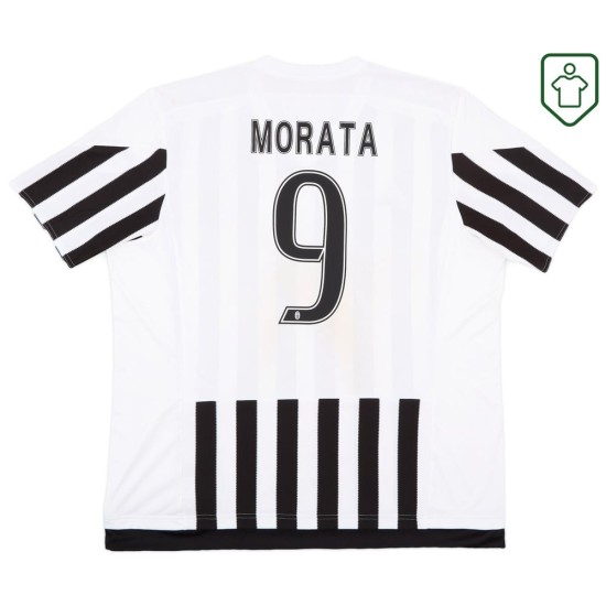 Maglia retrò Juventus 2015/16 Casa Uomo Morata #9 Maglia retrò Juventus 2015/16 Casa Uomo Morata #9
