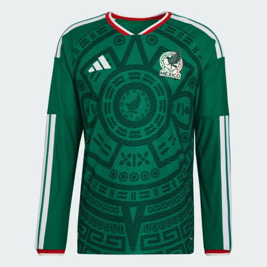 Maglia Uomo Messico 2026 Home Ufficiale Coppa del Mondo Maniche Lunghe