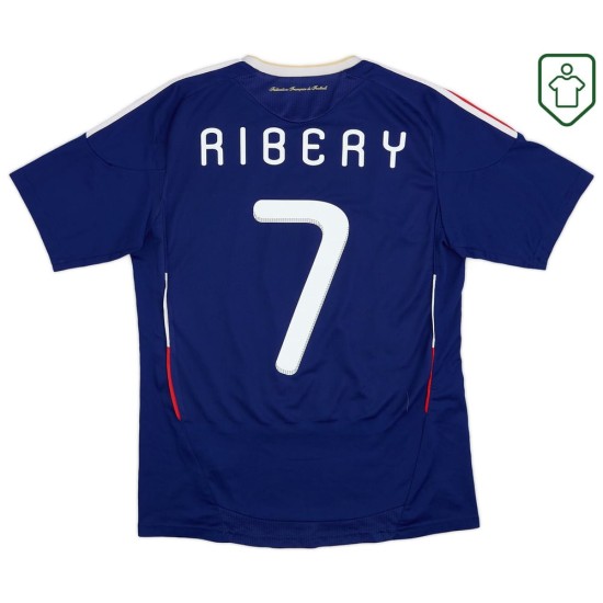 Maglia retrò Francia 2009/10 casa da uomo Ribery #7 Maglia retrò Francia 2009/10 casa da uomo Ribery #7