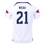 Timothy Weah #21 USMNT Maglia Casa Coppa del Mondo 2022