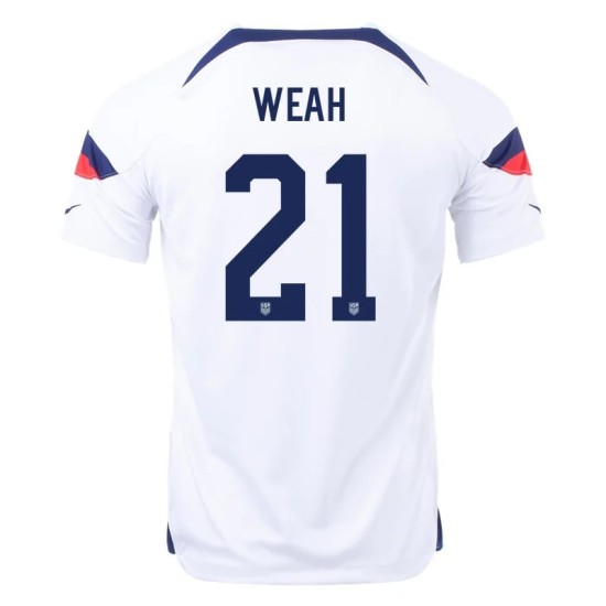 Timothy Weah #21 USMNT Maglia Casa Coppa del Mondo 2022