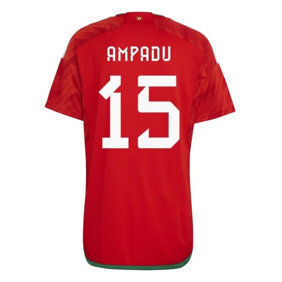 Ethan Ampadu #15 Galles Maglia Casa Coppa del Mondo 2022 Ethan Ampadu #15 Galles Maglia Casa Coppa del Mondo 2022