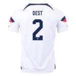 Sergino Dest #2 Maglia Casa dell'USMNT Coppa del Mondo 2022