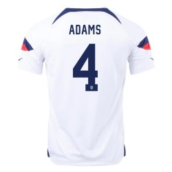 Tyler Adams #4 USMNT Maglia Casa Coppa del Mondo 2022