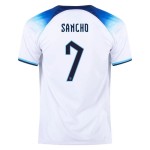 Maglia Casa Jadon Sancho #7 Inghilterra Coppa del Mondo 2022