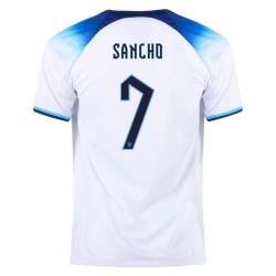 Maglia Casa Jadon Sancho #7 Inghilterra Coppa del Mondo 2022